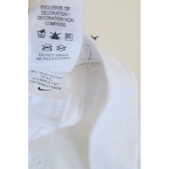 Nike Hat Cap Strap Back White Black Swoosh Embroidered Casual Men's Adjustable - Picture 10 of 12